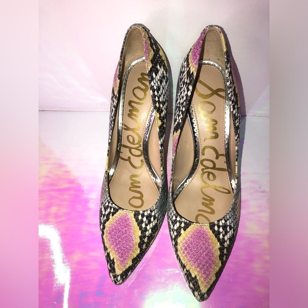 Sam Edelman Multicolor Snakeskin Heels - Picture 3 of 14